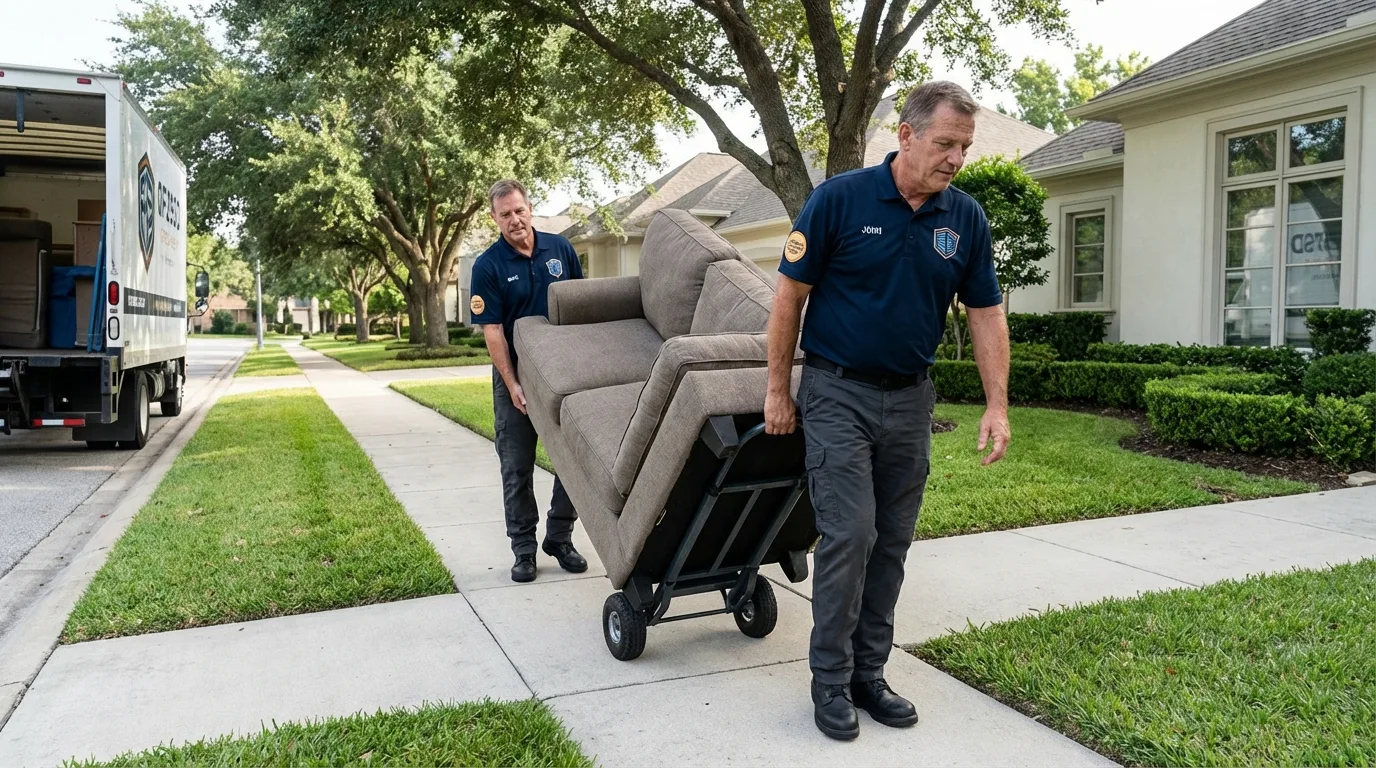 Local residential moving crew loading furniture in Kealakekua, HI